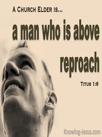 Titus 1:6 A Man Who Is Above Reproach (beige)